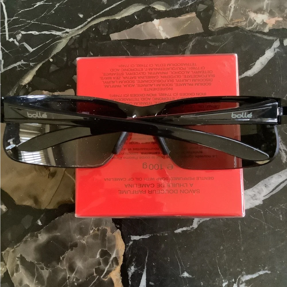 Bolle breaker 12107 GT black on black wraparound polarized sunglasses